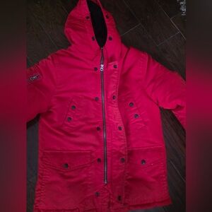 Ralph Lauren Red and Black Hooded Jacket